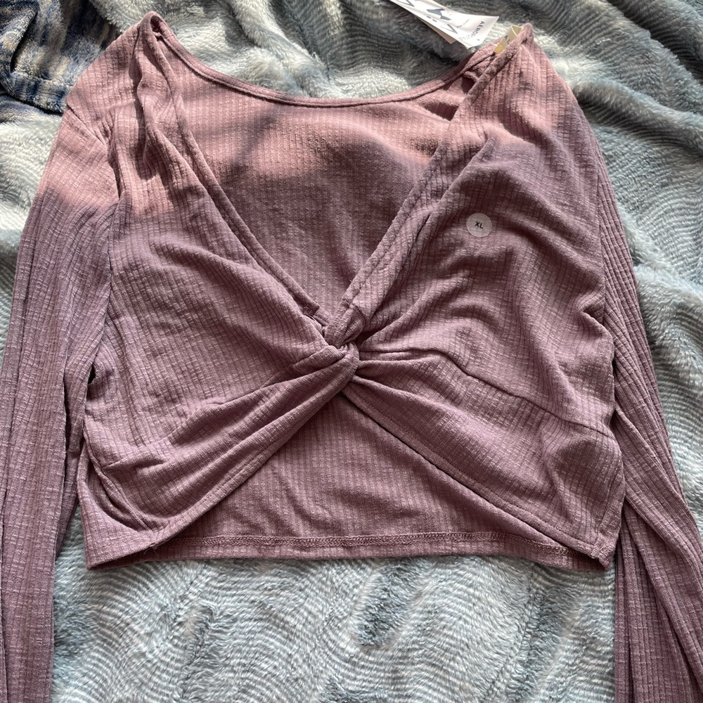 Purple Long Sleeve Reversible w/ Twist in front OR back!